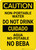Caution: Non Portable Water Do Not Drink Bilingual Spanish - Wall Sign