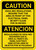 Caution: OSHA NEC Require Panel Be Kept Clear Bilingual Spanish - Wall Sign