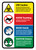 Use Caution COVID-19 with Icons v1 Portrait - Wall Sign