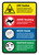 Use Caution COVID-19 with Icons v2 Portrait - Wall Sign