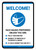Welcome Face Masks Preferred Portrait - Wall Sign