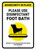 Biosecurity In Place: Please Use Disinfectant Foot Bath Portrait - Wall Sign