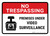 No Trespassing: Premises Under Video Surveillance Landscape - Wall Sign