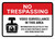 No Trespassing: Video Surveillance in This Area Landscape - Wall Sign