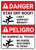 Danger: Stay Off Roof Can't Support Weight Bilingual Spanish - Wall Sign