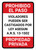 No Trespassing: Private Property Arizona RED Spanish Portrait - Wall Sign