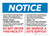 Notice: Do Not Enter This Facility If You Have or Recently Had a Fever Spanish Bilingual Landscape - Wall Sign