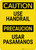 Caution: Use Handrail Bilingual Spanish - Wall Sign