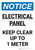 Notice: Electrical Panel Keep Clear Up To 1 Meter Portrait - Wall Sign
