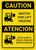 Caution: Watch for Lift Trucks Bilingual Spanish - Wall Sign