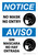 Notice: No Mask No Entry Spanish Bilingual Portrait - Wall Sign