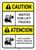 Caution: Watch for Lift Trucks ANSI Bilingual Spanish - Wall Sign