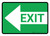 Exit Left Arrow Green Landscape - Wall Sign