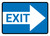 Exit Right Arrow Blue Landscape - Wall Sign