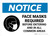 Notice: Face Masks Required Before Entering and in All Common Areas Landscape - Wall Sign