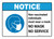 Notice: Non-Vaccinated Individuals - No Mask No Service ANSI Landscape - Wall Sign
