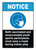 Notice: Both Vaccinated & Unvaccinated Youth Participants Must Wear a Mask ANSI Portrait - Wall Sign