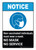 Notice: Non-Vaccinated Individuals - No Mask No Service ANSI Portrait - Wall Sign