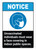 Notice: Unvaccinated Individuals Must Wear Face Covering in Indoor Public Spaces ANSI Portrait - Wall Sign