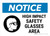Notice: High Impact Safety Glasses Area with Icon Landscape - Wall Sign
