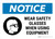 Notice: Wear Safety Glasses When Using Equipment with Icon Landscape - Wall Sign
