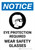 Notice: Eye Protection Required - Wear Safety Glasses with Icon Portrait - Wall Sign