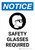 Notice: Safety Glasses Required with Icon Portrait - Wall Sign
