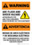 Warning: Arc Flash & Shock Hazard - Appropriate PPE and Tools Required Bilingual Spanish Portrait - Wall Sign