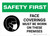 Safety First: Face Coverings Must Be Worn On These Premises with Icon Landscape - Wall Sign