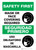 Safety First: Mask Or Face Covering Required Bilingual Spanish Portrait - Wall Sign