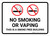 No Smoking Or Vaping - This Is A Smoke Free Building with Icons Landscape - Wall Sign