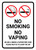 No Smoking No Vaping - We Are A Smoke & Vapor Free Zone Portrait - Wall Sign