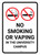 No Smoking Or Vaping In The University Campus with Icons Portrait - Wall Sign