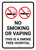 No Smoking Or Vaping - This Is A Smoke Free Hospital with Icons Portrait - Wall Sign