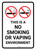 This Is A No Smoking Or Vaping Environment with Icons Portrait - Wall Sign