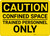 Caution: Confined Space Trained Personnel Only - Wall Sign