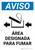 Notice: Designated Smoking Area Left Arrow Spanish Portrait - Wall Sign