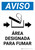 Notice: Designated Smoking Area Right Arrow Spanish Portrait - Wall Sign