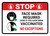 Stop: Face Mask Required - No Exceptions Landscape - Wall Sign