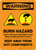 Warning: Burn Hazard - Burn Hazard - Keep Away From Hot Components Portrait - Wall Sign