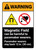 Warning: Magnetic Field Pacemaker Wearers 12 in Portrait - Wall Sign