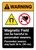 Warning: Magnetic Field Pacemaker Wearers Portrait - Wall Sign