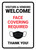 Visitors And Vendors Welcome - Face Covering Required Portrait - Wall Sign