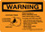 Warning: Wheel Breakage Bench Grinder Guidelines with Diagram Landscape - Wall Sign