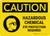 Caution: Hazardous Chemical Eye Protection Required with Icon Landscape - Wall Sign