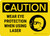 Caution: Wear Eye Protection When Using Laser with Icon Landscape - Wall Sign