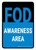 FOD Awareness Area Black/Blue Portrait - Wall Sign