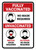Fully Vaccinated - Unvaccinated Rules Portrait - Wall Sign