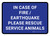 In Case of Fire/Earthquake Please Rescue Service Animals Blue Landscape - Wall Sign