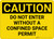 Caution: Do Not Enter Without Confined Space Permit - Wall Sign